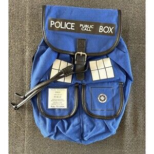 NEW Doctor Who Tardis Police Box Knapsack Backpack NWT